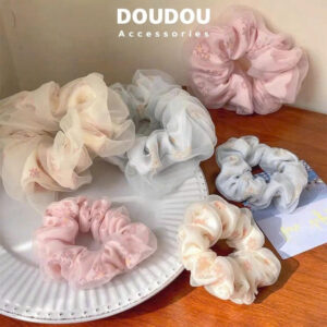 Dây buộc tóc vải voan hoa nhí TL001